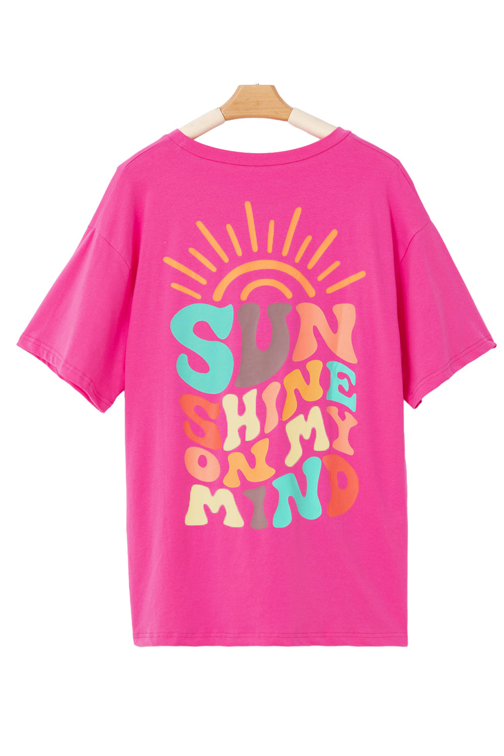 Bright Pink SUNSHINE ON MY MIND Graphic Tee